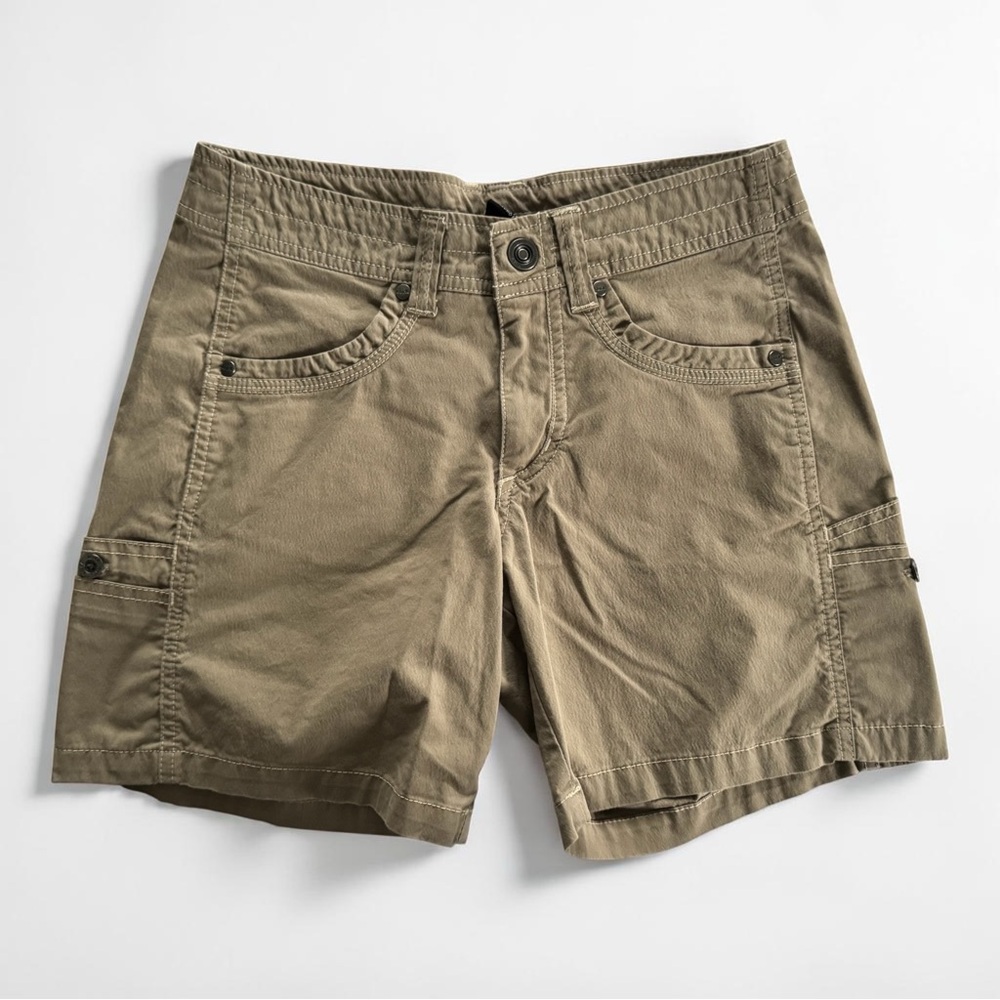Kuhl Beige Technical Free Range 6.5” Hiking Trail Mountain Trek Shorts Women 2